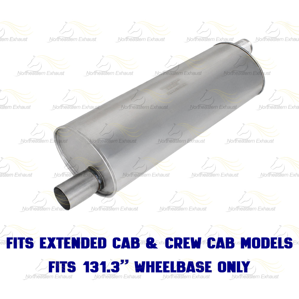 2006-2009 Mitsubishi Raider 3.7L & 4.7L Exhaust Muffler & Tail Pipe Kit | Stainless Steel