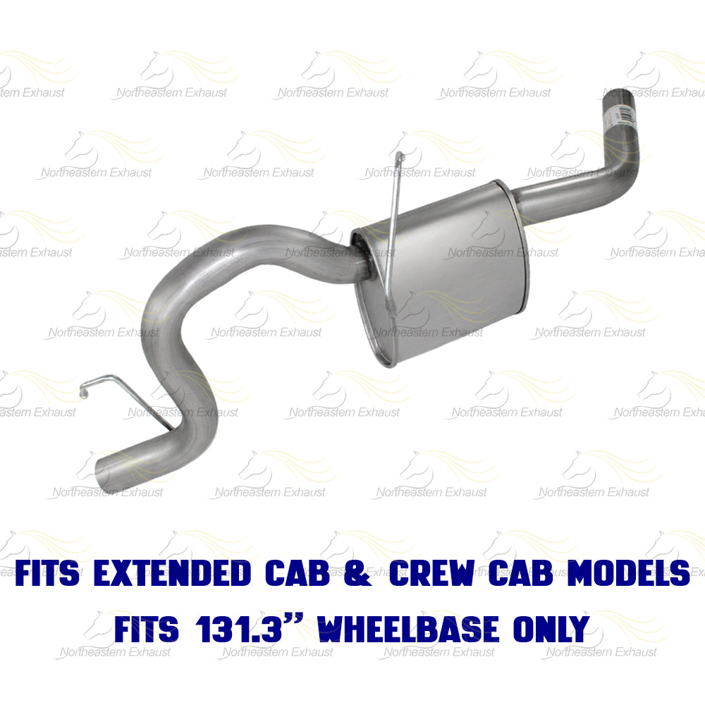 2006-2009 Mitsubishi Raider 3.7L & 4.7L Exhaust Muffler & Tail Pipe Kit | Stainless Steel