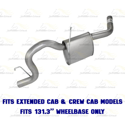 2006-2009 Mitsubishi Raider 3.7L & 4.7L Exhaust Muffler & Tail Pipe Kit | Stainless Steel