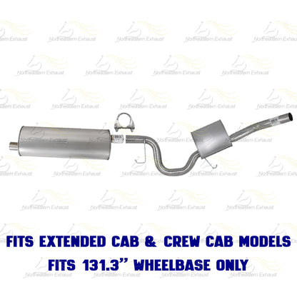 2006-2009 Mitsubishi Raider 3.7L & 4.7L Exhaust Muffler & Tail Pipe Kit | Stainless Steel