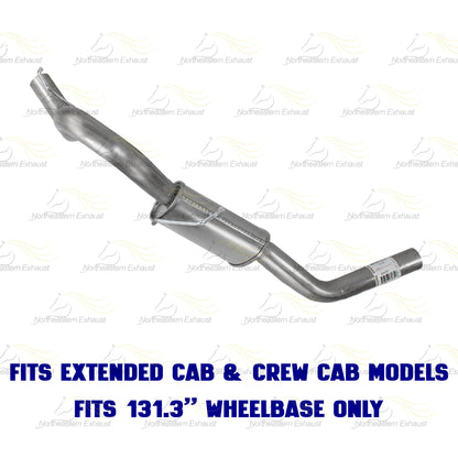 2005-2010 Dodge Dakota 3.7L 4.7L Exhaust Muffler & Tail Pipe Kit | Stainless Steel