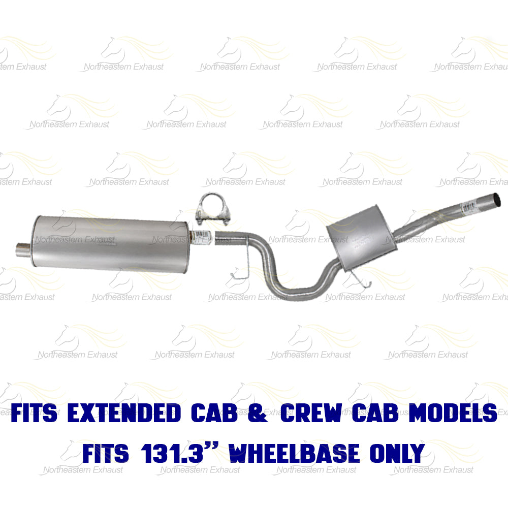 2005-2010 Dodge Dakota 3.7L 4.7L Exhaust Muffler & Tail Pipe Kit | Stainless Steel