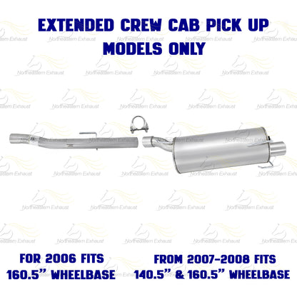 2006-2008 Dodge Ram 3500 5.7L Exhaust Intermediate Pipe & Muffler Kit | Stainless Steel