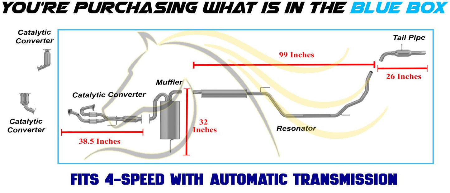 2004-2006 Nissan Quest 3.5L Rear Catalytic & Muffler w/ Resonator and Tail Pipe Kit | EPA Approved
