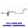 2004-2006 Nissan Quest 3.5L Rear Catalytic & Muffler w/ Resonator and Tail Pipe Kit | EPA Approved
