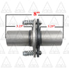 Exhaust Spherical Joint Repair Flange Spring Bolt Kit 2" ID x 8" long | Stainless Steel