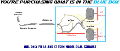 Northeastern Exhaust 2013-2016 Chevy Malibu Limited Y-Pipe and Pair of Muffler