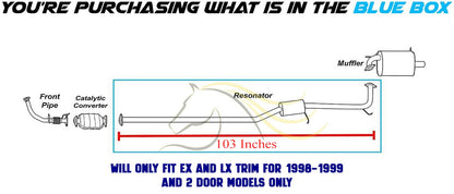 Northeastern Exhaust 1998-2002 Honda Accord 2.3L 2-Door Resonator Pipe