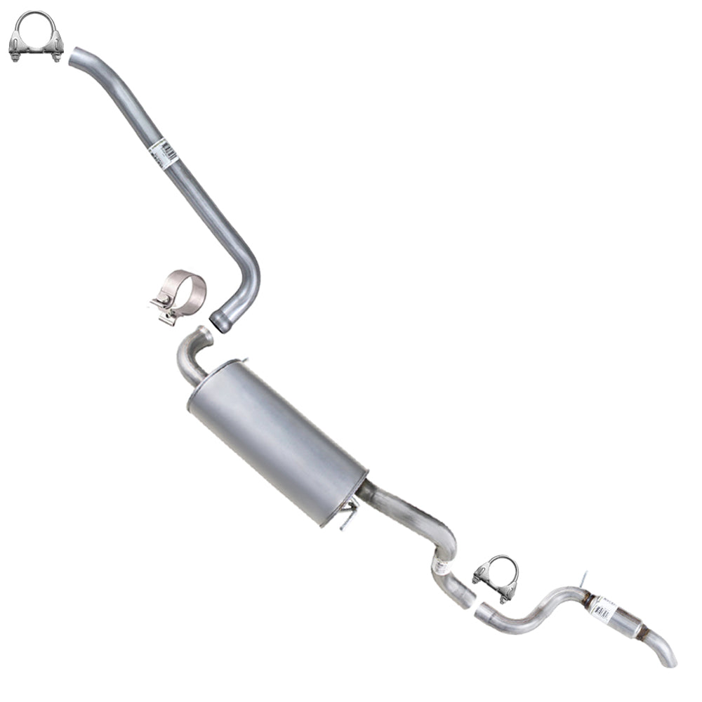 2012-2015 Ram C/V 3.6L Intermediate Pipe, Muffler & Resonator Kit | Stainless Steel