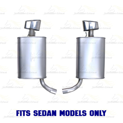 2013-2017 Honda Accord 3.5L Exhaust Y Pipe w/ Pair of Muffler Kit | Stainless Steel | SEDAN