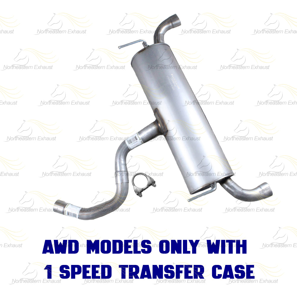 2016-2018 Jeep Cherokee 3.2L Exhaust Resonator and Muffler Kit | Stainless Steel