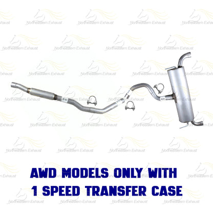 2016-2018 Jeep Cherokee 3.2L Exhaust Resonator and Muffler Kit | Stainless Steel