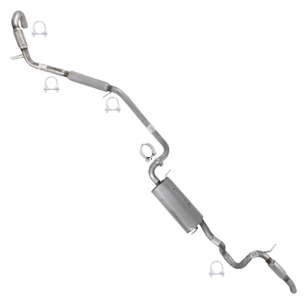 2011-2016 Chrysler Town & Country 3.6L Resonator Exhaust Pipe & Muffler Kit | Stainless Steel