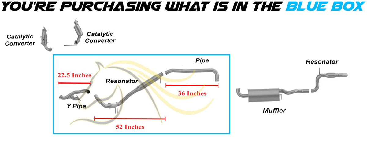 2011-2014 Volkswagen Routan 3.6L Exhaust Y Pipe Resonator Kit