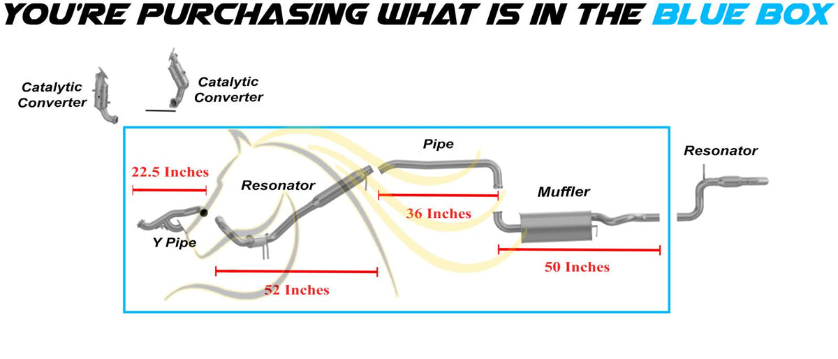 2011-2020 Dodge Grand Caravan 3.6L Exhaust Y Pipe Resonator Int. Pipe & Muffler