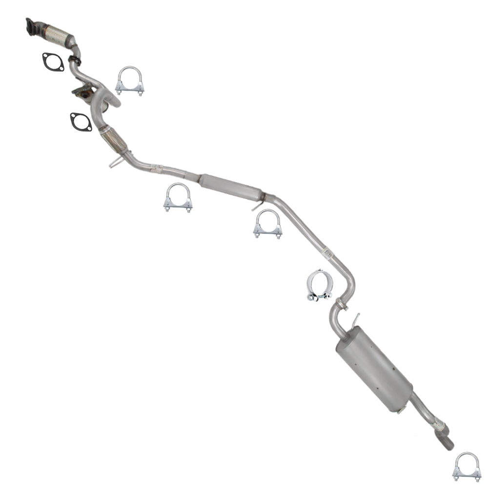 2011-2016 Chrysler Town & Country 3.6L Pair of Catalytic Y-Pipe Resonator Intermediate Pipe Muffler