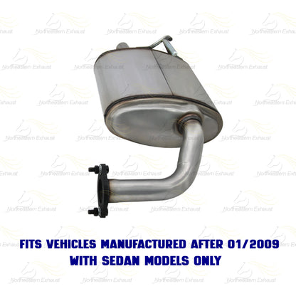 2007-2009 Nissan Altima 2.5L SEDAN Exhaust Passenger Side Rear Muffler | Stainless Steel