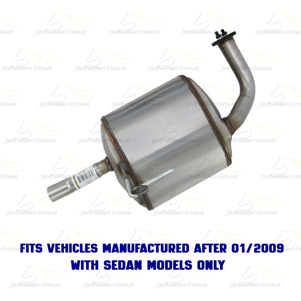 2007-2009 Nissan Altima 2.5L SEDAN Exhaust Passenger Side Rear Muffler | Stainless Steel