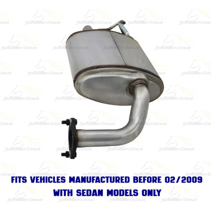 2007-2009 Nissan Altima 3.5L SEDAN Exhaust Passenger Side Rear Muffler | Stainless Steel
