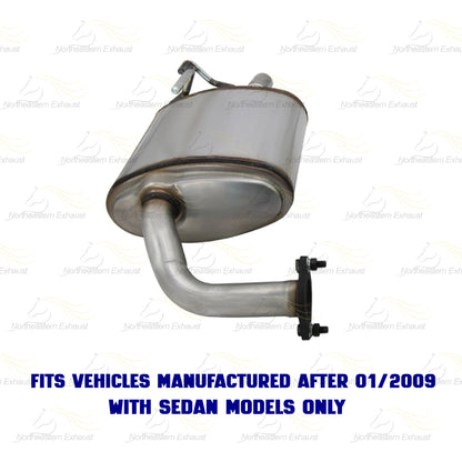 2007-2009 Nissan Altima 2.5L SEDAN Exhaust Driver Side Rear Muffler | Stainless Steel