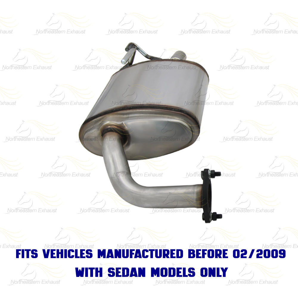 2007-2009 Nissan Altima 3.5L SEDAN Exhaust Driver Side Rear Muffler | Stainless Steel