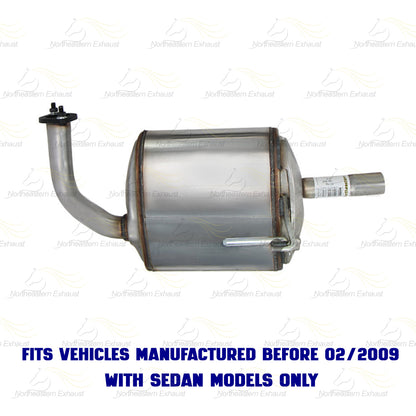 2007-2009 Nissan Altima 3.5L SEDAN Exhaust Driver Side Rear Muffler | Stainless Steel