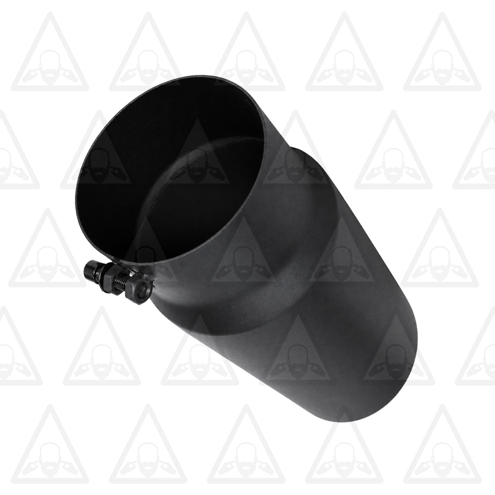 Black Powder-Coated Exhaust Tip 4.9" ID x 5.13" OD x 15" Long