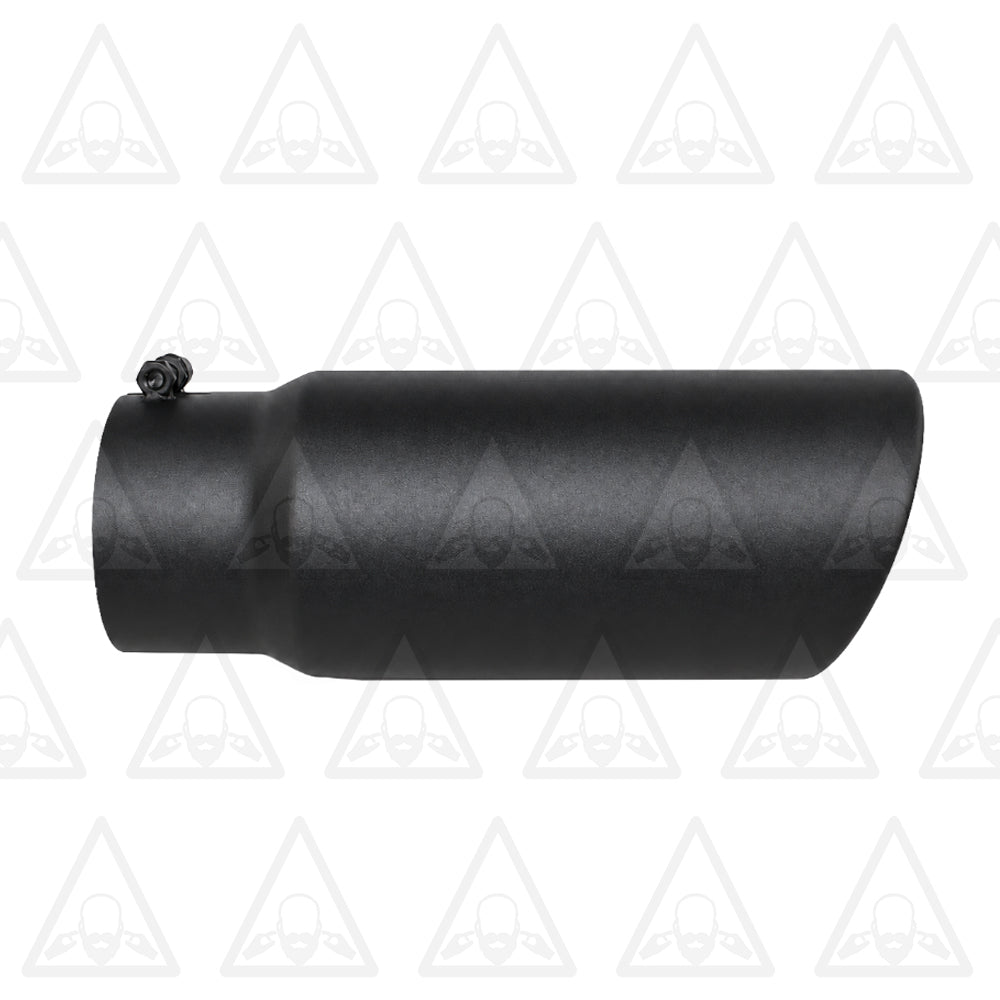 Black Powder-Coated Exhaust Tip 4.9" ID x 5.13" OD x 15" Long