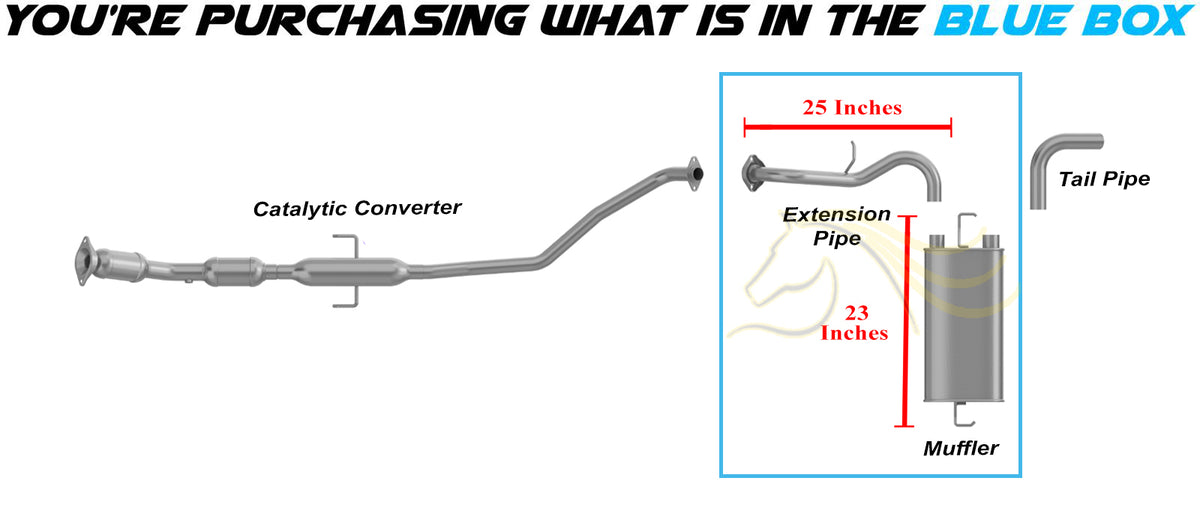 2009-2010 Pontiac Vibe 1.8L Extension Pipe & Muffler Exhaust Kit | Stainless Steel