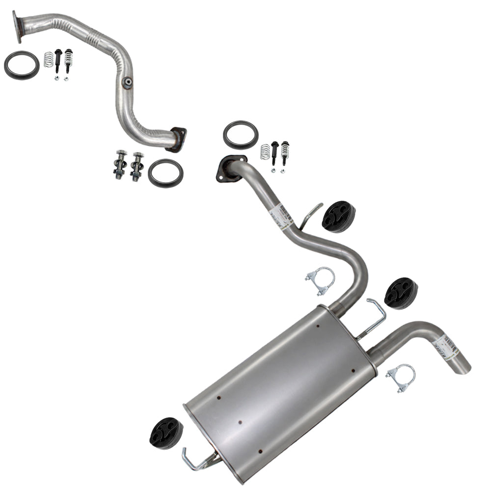 2009-2010 Pontiac Vibe 2.4L Front Pipe Extension Pipe Muffler & Tail Pipe Exhaust Kit | Direct-Fit