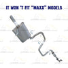 2004 Chevrolet Malibu 3.5L Exhaust Y-Pipe, Resonator, Intermediate Pipe and Muffler | Not fit to MAXX Trim