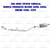 2003-2005 Toyota Corolla 1.8L Catalytic Exhaust System Kit w/ Hangers EPA Approved