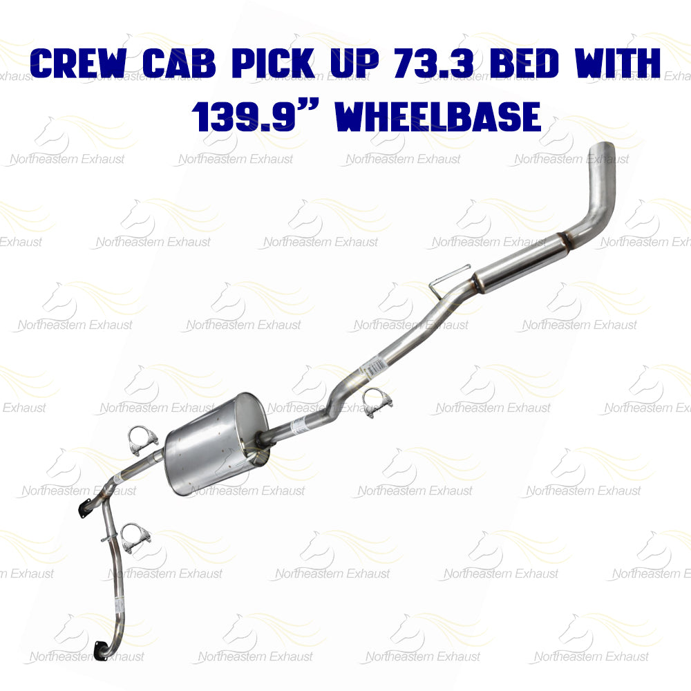 2007-2019 Nissan Frontier 4.0L Cat-back Exhaust Kit | 139.9" WB Crew Cab Pickup