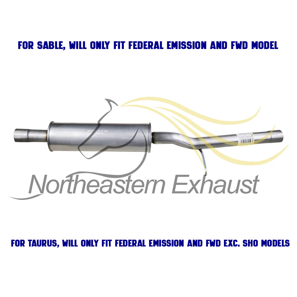 Exhaust Resonator Pipe for 2008-2009 Mercury Sable 3.5L | 2008-2012 Ford Taurus 3.5L