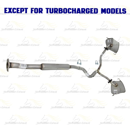 2006-2009 Subaru Outback 2.5L Exhaust Resonator Pipe and Pair of Muffler