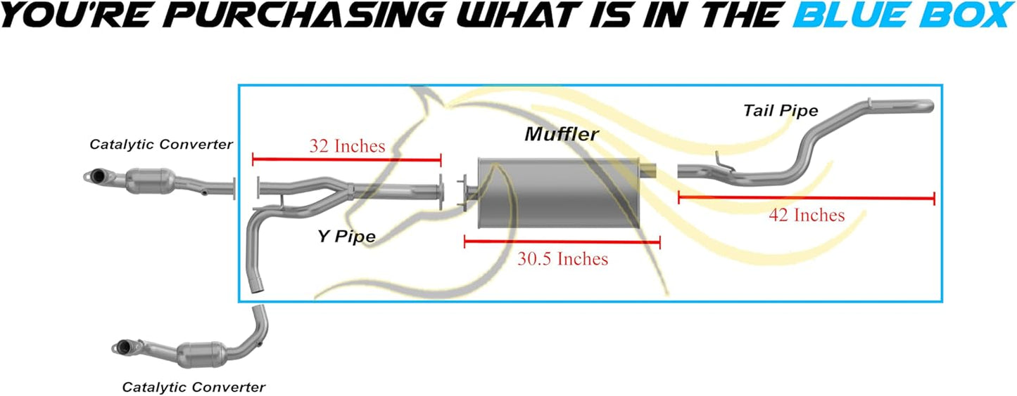 2004 Jeep Liberty 3.7L Y-Pipe, Muffler and Tail Pipe Exhaust System