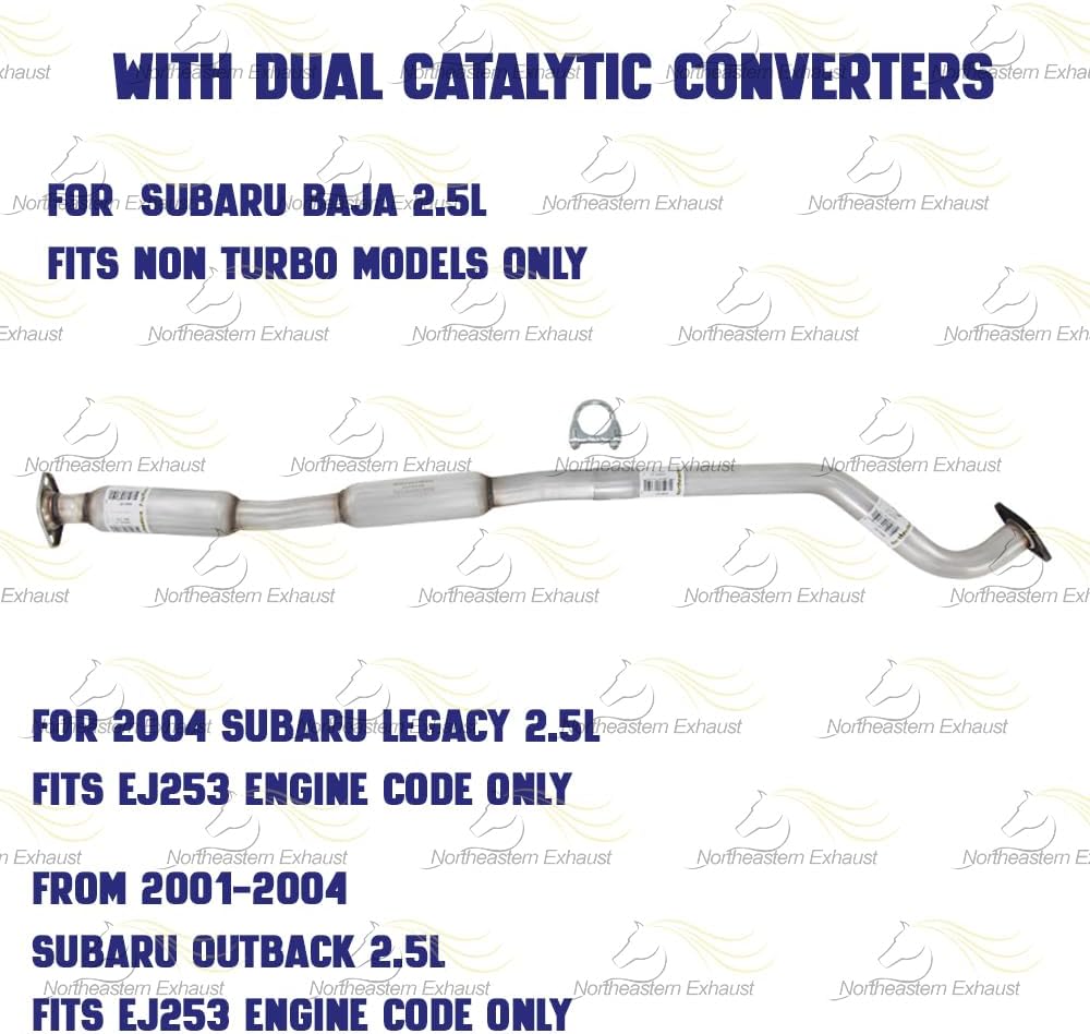 2003 Subaru Baja | 2000-2004 Subaru Legacy & Outback 2.5L Exhaust Resonator Pipe