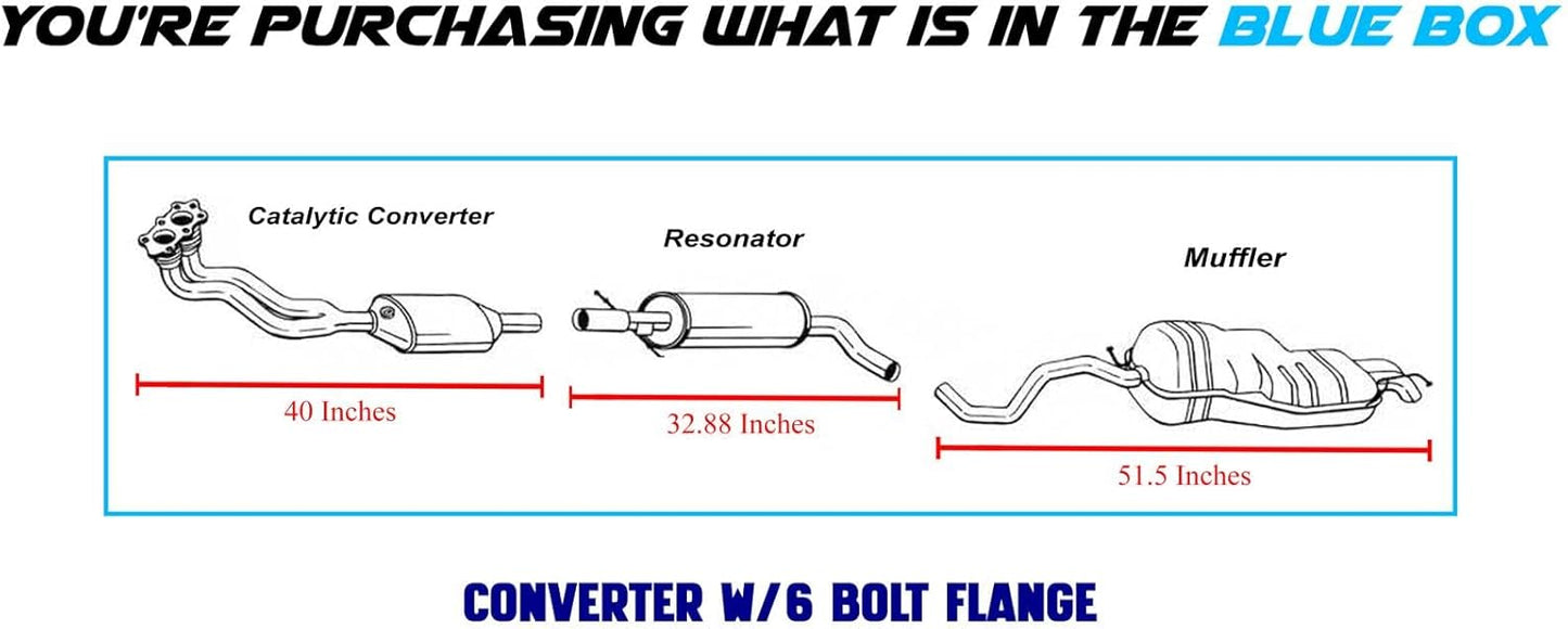 1999-2001 Volkswagen Beetle and Golf 2.0L Complete Exhaust System with Catalytic