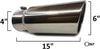 Colt Exhaust | Stainless Steel Universal Bolt-On Diesel Truck Exhaust Tip | 4" Inlet 5" Outlet 12" Long | 4" Inlet x 6" Outlet x 15" Long | 4" Inlet 7" Outlet 18" Long | Automotive Replacement Part