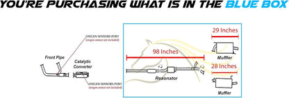 1999-2003 Acura TL/CL 3.2L Exhaust Resonator Pipe and Mufflers