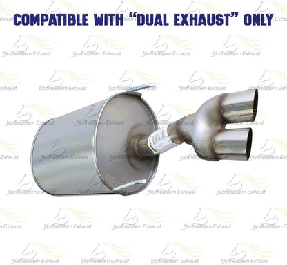 2003-2008 Pontiac Grand Prix 3.8L Intermediate Pipe Pair of Muffler Exhaust System Kit