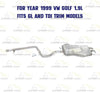 1999-2006 Volkswagen Beetle and Golf 1.9L Exhaust Intermediate Pipe and Muffler