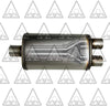 1987-2002 Ford F-150, F-250 and F-350 Dual 2.5'' Mandrel-Bent Pipe with Rounded Edge Tips and Single Chamber Muffler Exhaust Kit