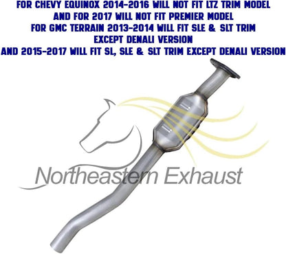 2010-2017 Chevrolet Equinox 2.4L and 2010-2017 GMC Terrain 2.4L Catalytic Converter, Intermediate Pipe, Mufflers | Won't Fit PZEV