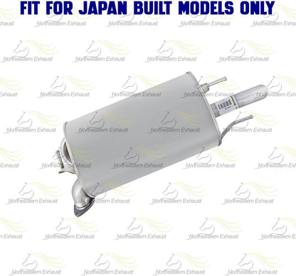 Resonator and Muffler Exhaust for 2002-2008 Toyota Camry and Solara 2.4L 3.3L