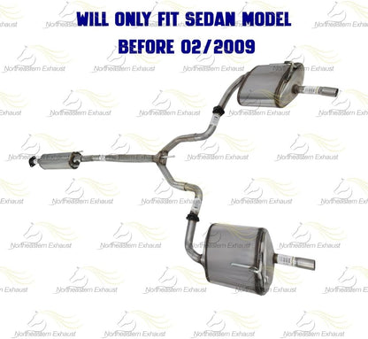 2007-2009 Nissan Altima 2.5L 3.5L Exhaust Resonator Pipe and Mufflers