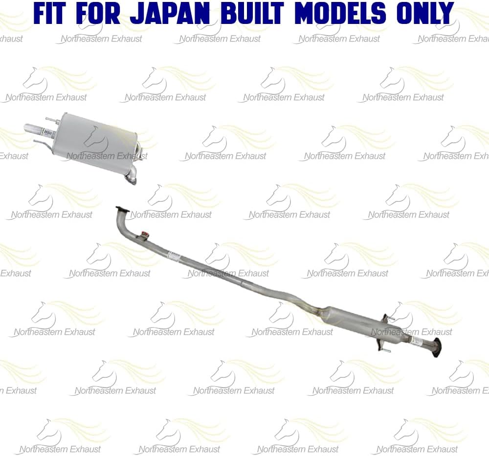 Resonator and Muffler Exhaust for 2002-2008 Toyota Camry and Solara 2.4L 3.3L