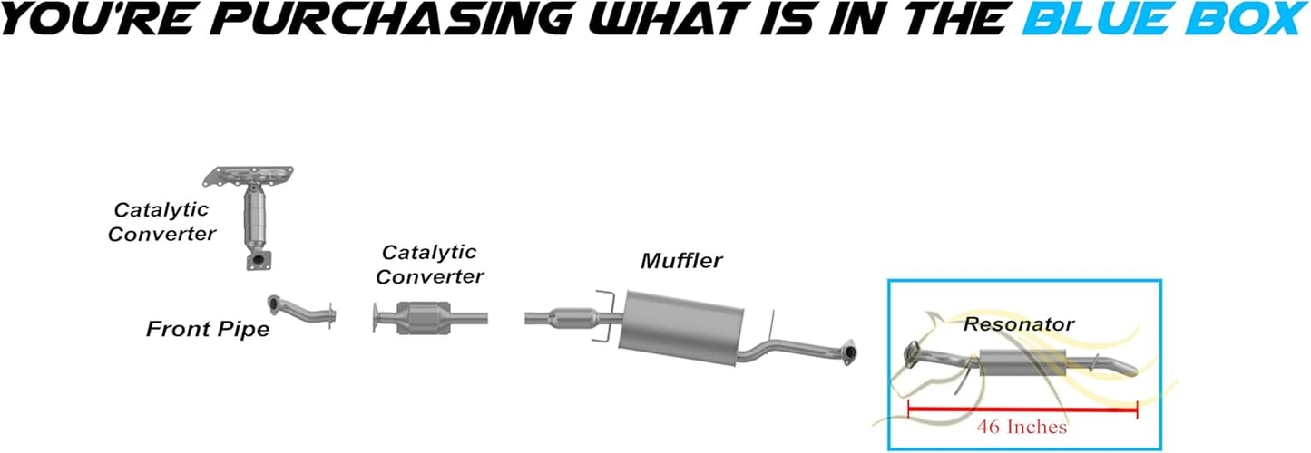 Exhaust Resonator Pipe for 2009-2012 Ford Escape 2.5L 3.0L | 2009-2011 Mazda Tribute 2.5L 3.0L