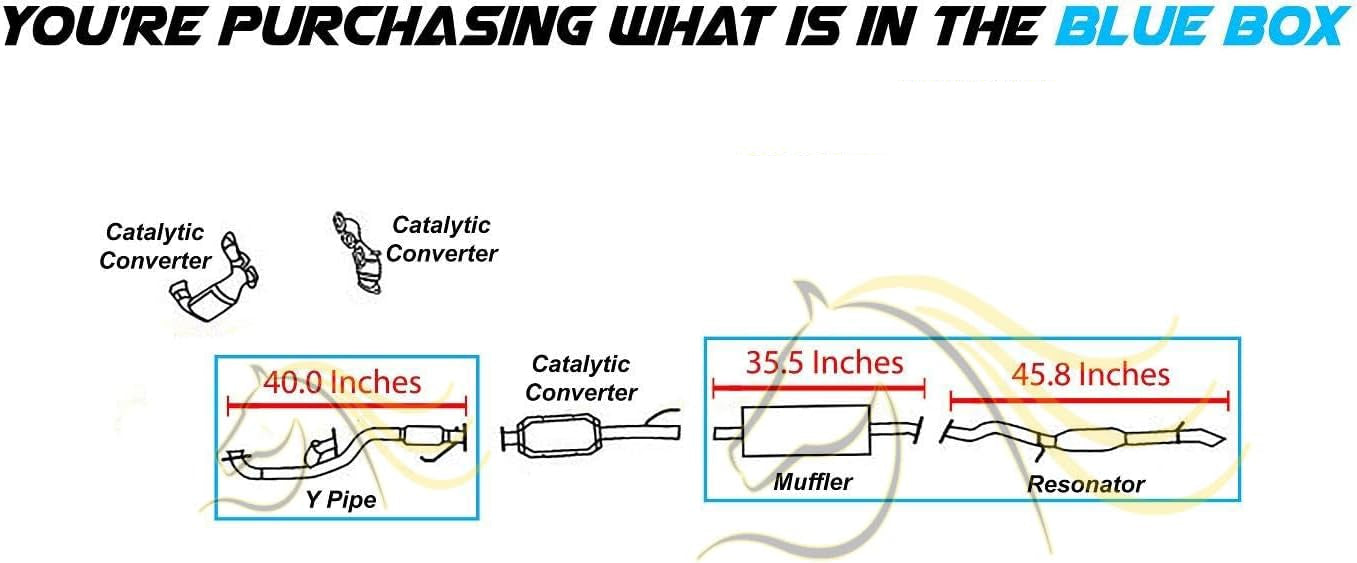 2001-2004  Ford Escape and  Mazda Tribute 3.0L Exhaust Y-Pipe, Muffler, and Resonator Pipe