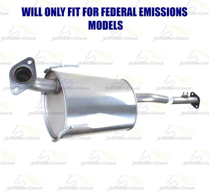 Northeastern Exhaust | Stainless Steel Exhaust Muffler Compatible for 1996-2000 Toyota 4Runner 3.4L | Free Gaskets, Hangers, and Bolts & Nuts Included | Automotive Replacement Part